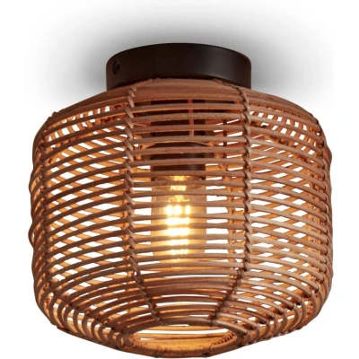 Afbeelding van Good&amp;Mojo Plafonniere Tanami Rotan Naturel 25x25x20cm
