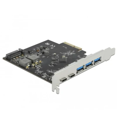 Afbeelding van Delock PCI Express x4 Karte zu 2 x USB Type C™ + 3 Typ A Sup