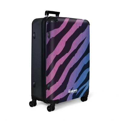 Afbeelding van NoBoringSuitcases.com® Koffer groot Reiskoffer lichtgewicht Kleurrijke zebra print Rolkoffer met 4 wielen Grote trolley XL 98 liter bagage