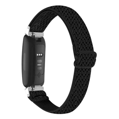 Afbeelding van Fitbit Inspire 3 Elastische solo loop nylon bandje Zwart