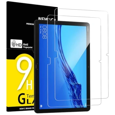 Afbeelding van NEW&#039;C 2 Stuks, Screen Protector voor Tablet Huawei MediaPad M5 Lite (10,1 Inch) Gehard Glass Schermbeschermer Film 0.33 mm ultra transparant, resistent, anti kras, vingerafdrukken