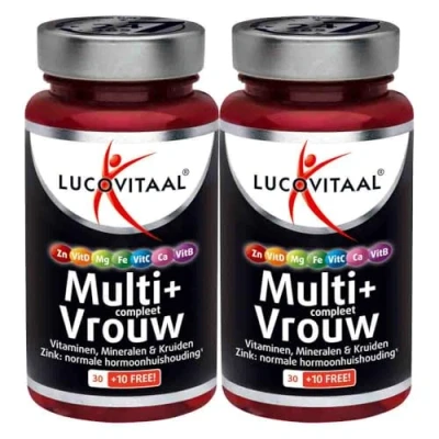 Afbeelding van 2+2 gratis: 2x Lucovitaal Multi + Compleet Vrouw 40 tabletten