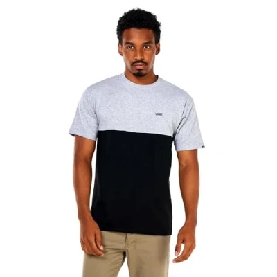 Afbeelding van Vans Colorblock TEE Tshirt print, Heren, Maat: Small, Athletic heather/black