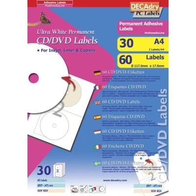 Afbeelding van Decadry CD/DVD Etiketen / Labels