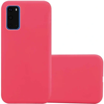 Afbeelding van Cadorabo Hoesje geschikt voor Samsung Galaxy S20 in CANDY ROOD Beschermhoes TPU silicone Case Cover