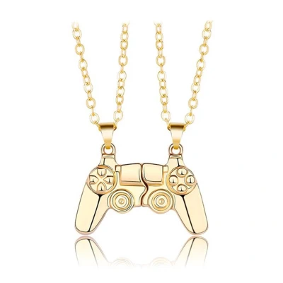 Afbeelding van Bixorp Friends BFF Ketting voor 2 met Controller Goudkleurig Magnetische Vriendschapsketting Twee Helften Best Meisjes Vriendschap Cadeau