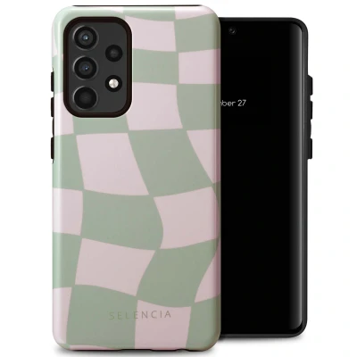 Afbeelding van Samsung Galaxy A52 (4G) Hoesje Kunststof Selencia Hardcase/Backcover Groovy Sage Green Telefoonhoesje