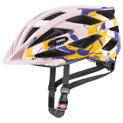 Afbeelding van uvex air wing lichte allround helm voor dames en heren individueel verstelbare pasvorm uitbreidbaar met LED verlichting powder liquids 52 57 cm