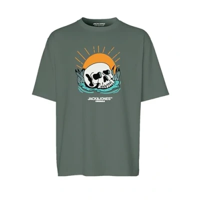 Afbeelding van Jack &amp; Jones Jortampa TEE CREW NECK Tshirt print, Heren, Maat: Large, Laurel wreath