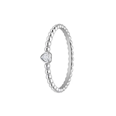 Afbeelding van Lucardi Modern Basic Ring, Dames, Maat: 49, Silver