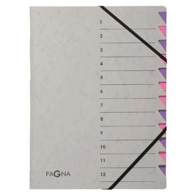 Afbeelding van Sorteermap Pagna Easy A4 12 tabs paars/lila