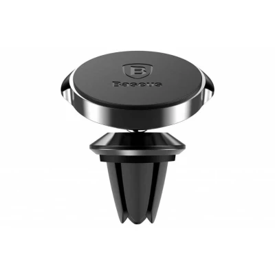 Afbeelding van Baseus Air Vent Magnetic Car Mount Telefoonhouder auto Ventilatierooster Magnetisch Zwart Aluminium