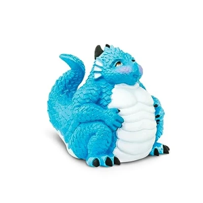 Afbeelding van Safari Speelfiguur Draak Junior 9 X 7,5 8 Cm Lichtblauw