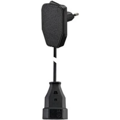 Afbeelding van NVB 104576 Strom extension cable black 0.80m with Zwischenschalter
