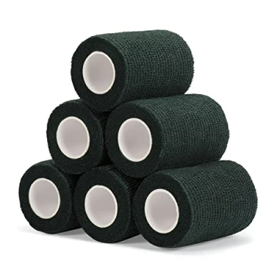 Afbeelding van Sagafly Plakband, 7,5 cm x 4,5 m, zelfklevend, sport, cohesieve tape, elastisch, ter bescherming (donkergroen)