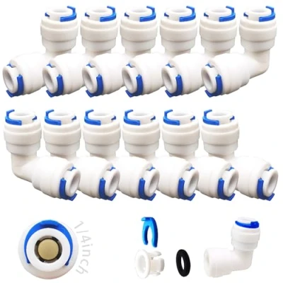 Afbeelding van CESFONJER 12 stuks adapter fitting, RO waterfilter 6,35 mm (1/4 inch) pushfit rechte stekker voor waterbuis, drukken, koelkastslang