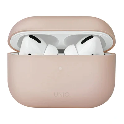 Afbeelding van Uniq Apple AirPods Pro 2 hoesje Lino Hybrid Liquid Silicone Case Roze