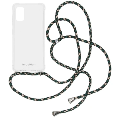 Afbeelding van imoshion Hoesje Geschikt voor Samsung Galaxy A41 Backcover met koord Green Multi Color