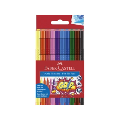 Afbeelding van Faber Castell Fc 155310 10 Viltstiften Grip Doos Met Etuis