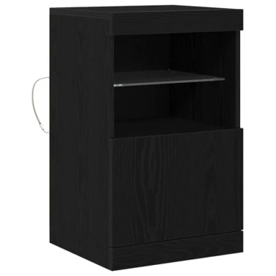 Afbeelding van vidaXL Buffetkast Zwart eiken Engineered Wood, MDF Gemiddeld Opslag