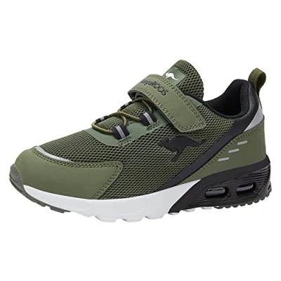 Afbeelding van Kangaroos Kxarg Unisex Sneakers laag voor kinderen, Maat: 32, Khaki Imitatieleer/ textiel