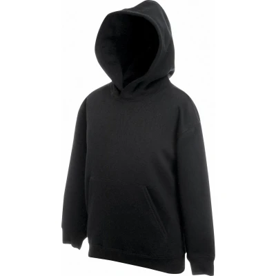 Afbeelding van Fruit Of The Loom Kinder Unisex Sweatshirt Met Capuchon / Hoodie (Zwart)