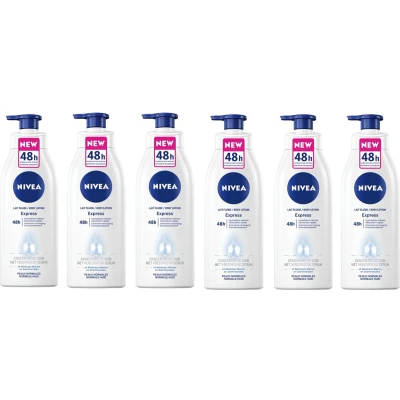 Afbeelding van 6x Nivea Express Bodylotion met Pomp 400ml