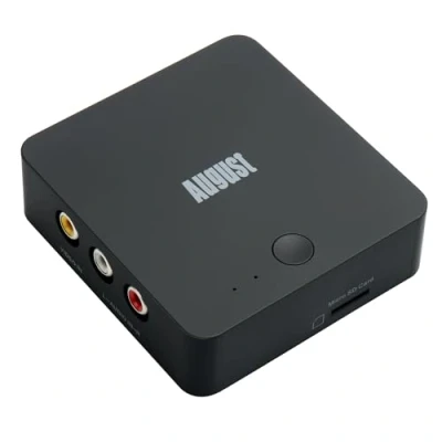 Afbeelding van video Audio Grabber zonder PC Plug&amp;Play August VGB400 Converter voor het digitaliseren van VHS Hi8 cassettes Camcorder omzetter met RCA kabel Uitgang via HDMI Opnemen op Micro SD/USB Max. 64GB