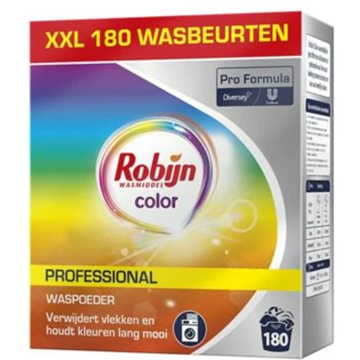 Afbeelding van 2x Robijn Professional Wasmiddel Poeder Gekleurde Was 180 Wasbeurten 8 kg