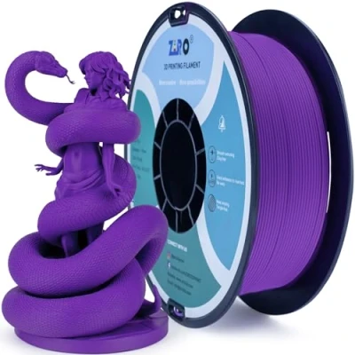 Afbeelding van ZIRO Matte PLA Filament 1.75mm, 1KG 3D Printer Filament, High Toughness PLA, Dimensional Accuracy +/ 0.03mm, Purple
