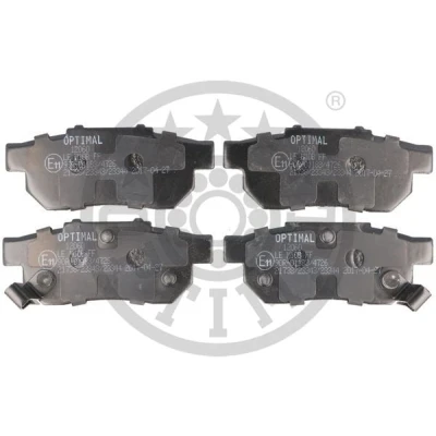 Afbeelding van OPTIMAL BP 12060 Remblokkenset Achteras Met akoestische slijtagewaarschuwing HONDA: Jazz 2, 3, CRX 3