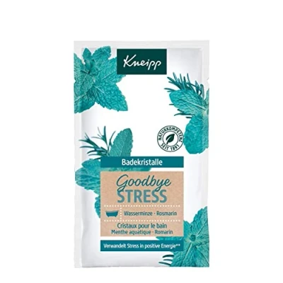 Afbeelding van Kneipp Badzout Goodbye Stress Watermunt &amp; Rozemarijn (60 g) Badkristallen Vaarwel Vegan