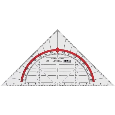 Afbeelding van M+R geodriehoek, 16 cm geodriehoek