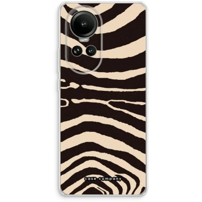Afbeelding van Case Company® hoesje geschikt voor Oppo Reno 10 Arizona Zebra Soft Cover Telefoonhoesje Bescherming aan alle Kanten en Schermrand