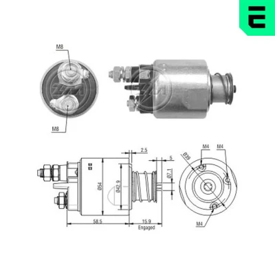 Afbeelding van Magneetschakelaar, startmotor ERA ZM1495