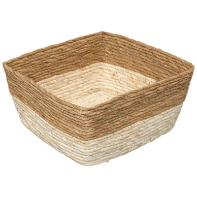 Afbeelding van 5Five Tweekleurige rieten mand 31 x 15 cm (M)