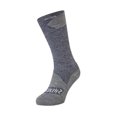 Afbeelding van SealSkinz Walking Thin Mid Calcetines, Hombre, Azul Marino/Gris Marga, M