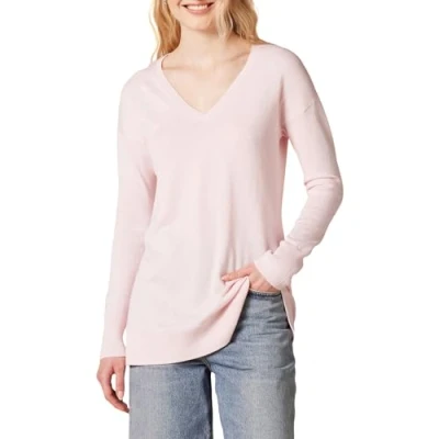 Afbeelding van Amazon Essentials Women&#039;s Lichtgewicht tuniektrui met lange mouwen en V hals (verkrijgbaar in grote maten), Lichtroze, XL