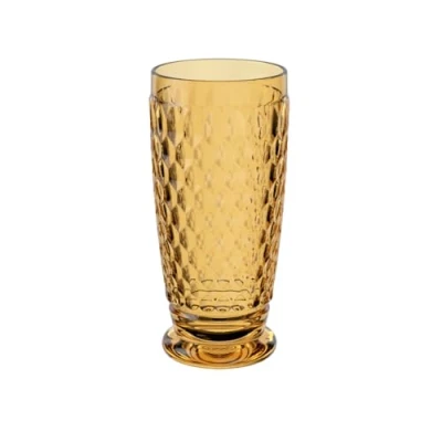 Afbeelding van Villeroy &amp; Boch Boston Safron longdrinkglas, 300 ml, kristalglas voor cocktails, vaatwasmachinebestendig, geel