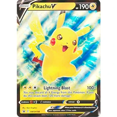 Afbeelding van Grote Pokémon V kaart, jumbo kaart XXL, promotiekaart, officiële Engelse taal (SWSH198)