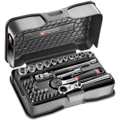 Afbeelding van Facom Complete Doppenset 6 Kant 1/4&#039;&#039; En Access Met Ratels