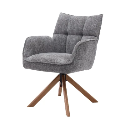Afbeelding van Nordic Home Janna armstoel grijs Stof