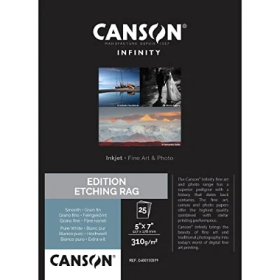 Afbeelding van Canson Infinity Edition Etching Rag Box 12,7 x 17,8 cm, 25 vellen, 310 g