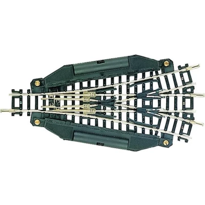 Afbeelding van N Fleischmann rails (zonder ballastbed) 22247 Driewegwissel, Elektrisch 112.6 mm 15 362.6 1 stuk(s)