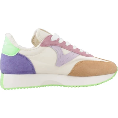 Afbeelding van Victoria Shoes Cosmos Tennis Sneakers laag, Dames, Maat: 38, Verde Leer