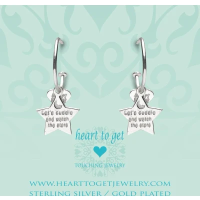 Afbeelding van Heart to Get 925 Sterling Zilveren Bohemian Star Oorbellen Zilver