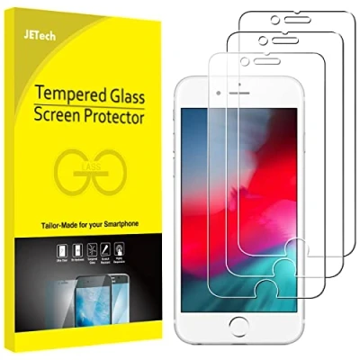 Afbeelding van JETech Schermbeschermer Compatibel met iPhone SE 3/2 (2022/2020 model), 8, 7, 6s en 6, Gehard Glas Screen Protector, 3 Stuks