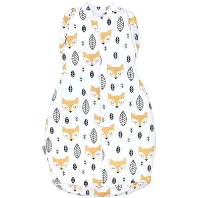 Afbeelding van TupTam Baby Pucksack OEKO TEX gecertificeerde materialen Wikkeldeken Gewatteerde babyslaapzak 2,5 TOG unisex, Ongevoerd 0,5 TOG/Wolkengrijs, 3 6 maanden