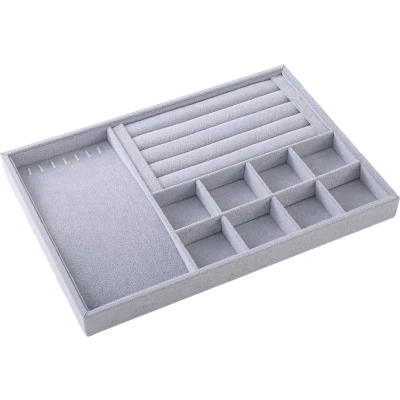 Afbeelding van Fliex sieradenopberger sieraden organizer tray voor in lade grijs