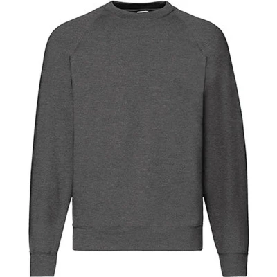 Afbeelding van Fruit of the Loom Classic Raglan Sweater Donkergrijs S